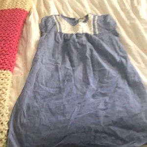 Heritage blue and white cotton shift dress size m
